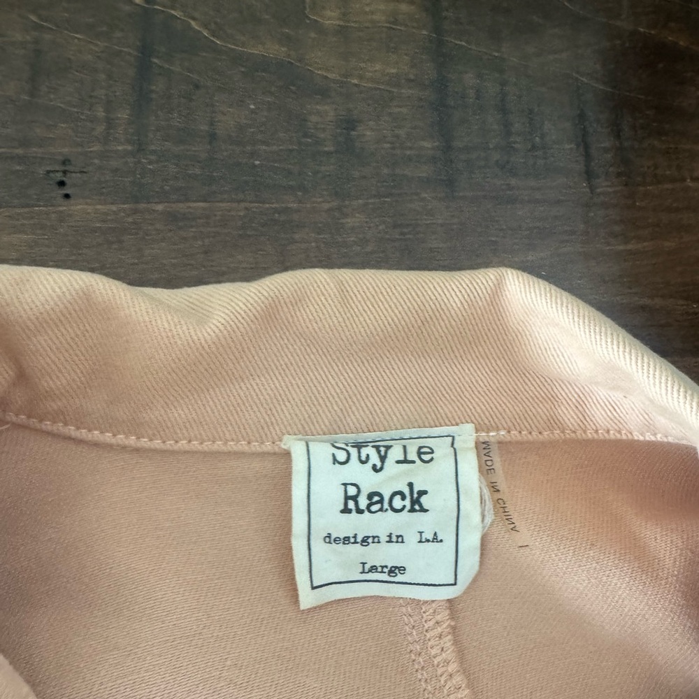 Style Rack Women's Light Orange Jean Jacket - Picture 3 of 3